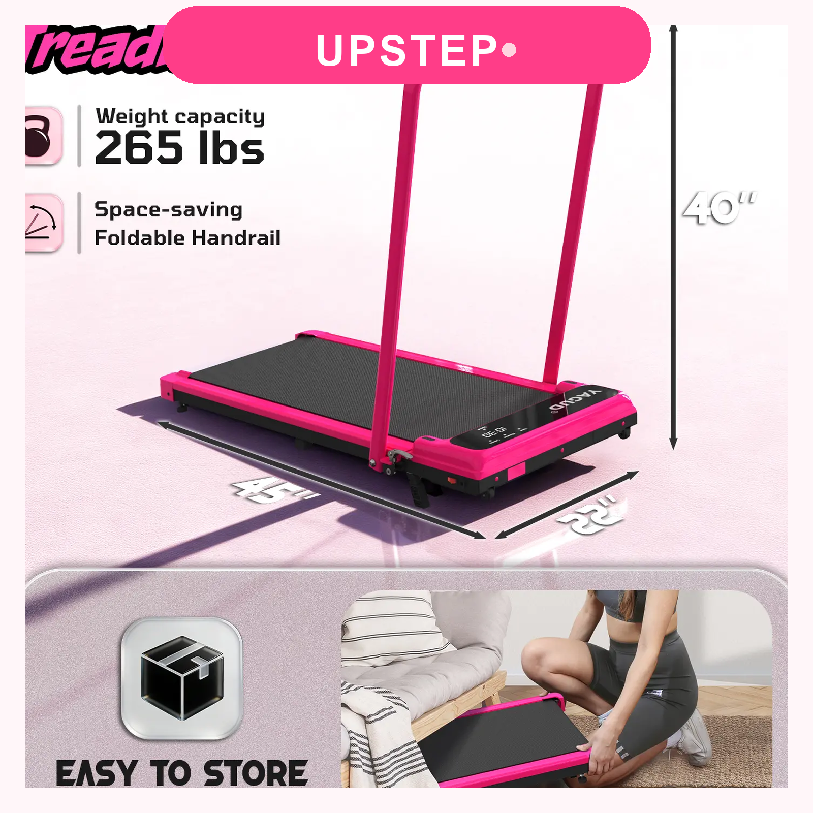 UPSTEP walking pad detail